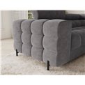 U-shaped sofa Efectory R, sleeping function, Aura 04, velvet, grey, H93x346x205cm