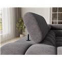 U-shaped sofa Efectory R, sleeping function, Aura 04, velvet, grey, H93x346x205cm