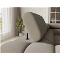 U-shaped sofa Efectory R, sleeping function, Aura 18, velvet, beige, H93x346x205cm
