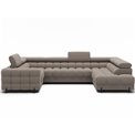 U-shaped sofa Efectory R, sleeping function, Sola 18, beige, H93x346x205cm