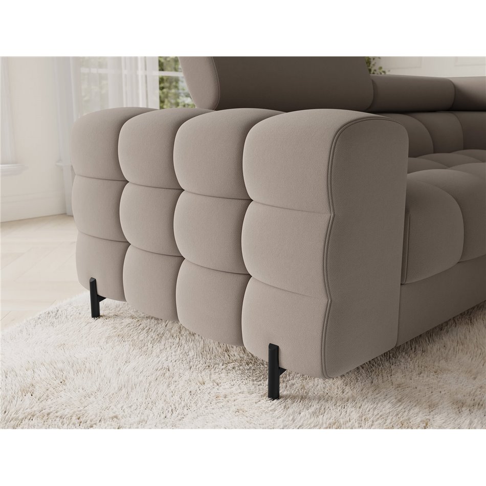 U-shaped sofa Efectory R, sleeping function, Sola 18, beige, H93x346x205cm