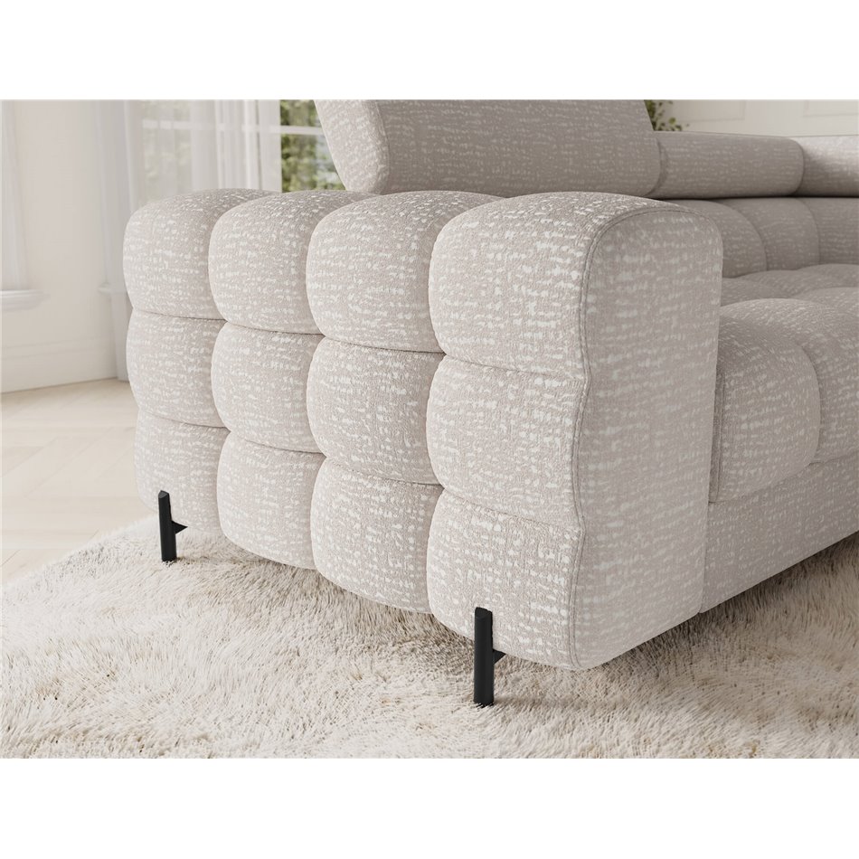 U-shaped sofa Efectory R, sleeping function, Baffix 20, beige, H93x346x205cm