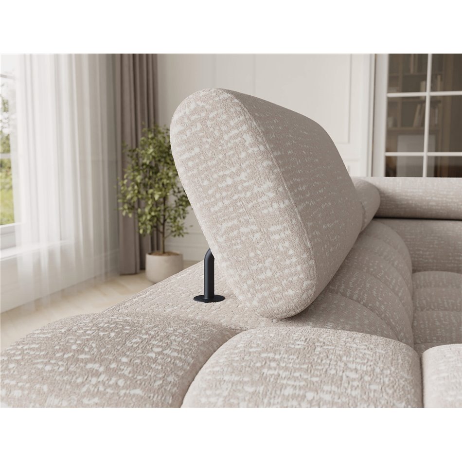 U-shaped sofa Efectory R, sleeping function, Baffix 20, beige, H93x346x205cm