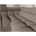 U-shaped sofa Efectory R, sleeping function, Royal 20, boucle, brown, H93x346x205cm