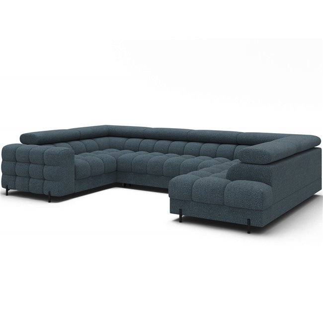 U-shaped sofa Efectory R, sleeping function, Jaffray 40, blue, H93x346x205cm