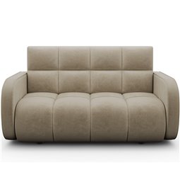 Диван-кровать Eldeverio 3-местный, раздвижной, Aura 18, бархат, бежевый, H83x154x103cm