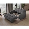 Sofa bed Eldeverio 3-seater, sleeping function, Poco 04, dark grey, H83x154x103cm