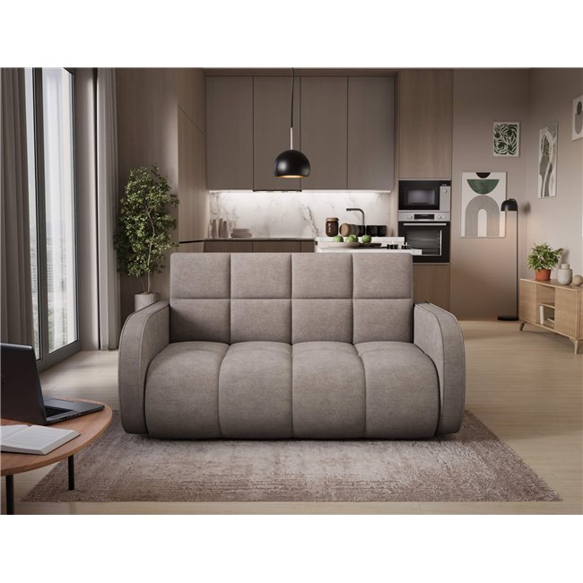 Sofa bed Eldeverio 3-seater, sleeping function, Poco 07, beige, H83x154x103cm
