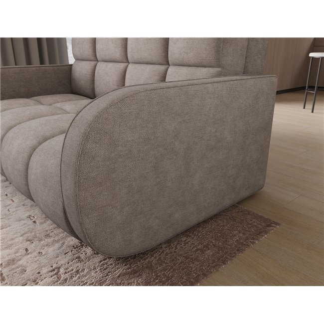 Sofa bed Eldeverio 3-seater, sleeping function, Poco 07, beige, H83x154x103cm