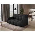Sofa bed Eldeverio 3-seater, sleeping function, Poco 10, black, H83x154x103cm