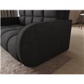 Sofa bed Eldeverio 3-seater, sleeping function, Poco 10, black, H83x154x103cm