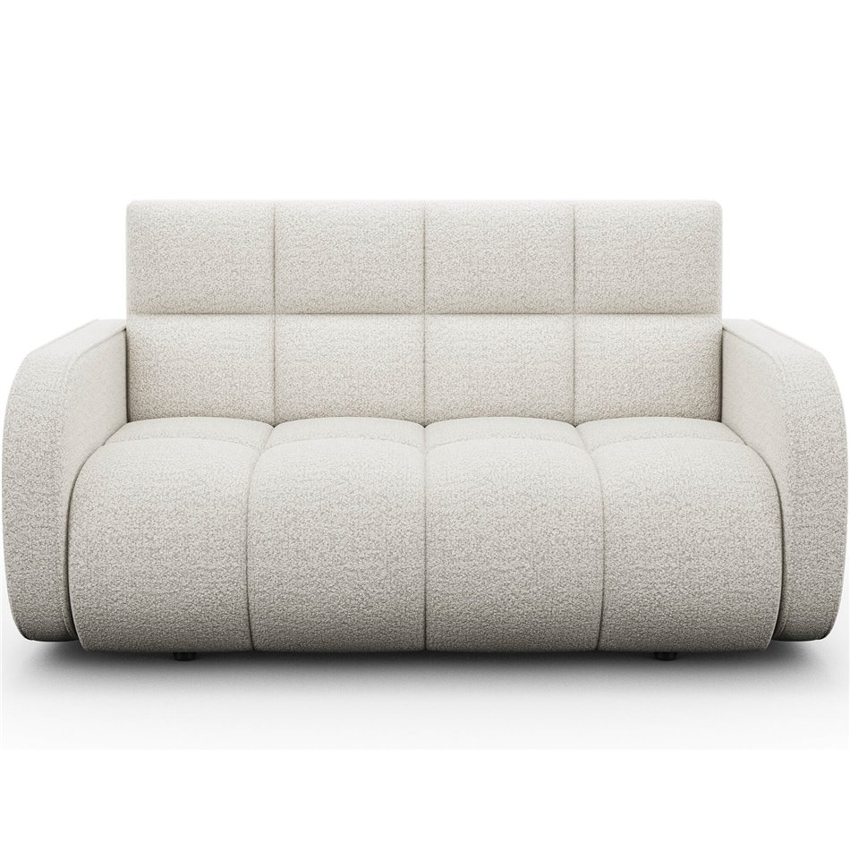 Диван-кровать Eldeverio 3-местный, раздвижной, Royal 01, букле, белый, H83x154x103cm