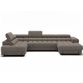 U-shaped sofa Elferaria L, sleeping function, Royal 20, boucle, dark beige, H93x358x202cm