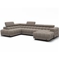 U-shaped sofa Elferaria L, sleeping function, Sola 18, beige, H93x358x202cm