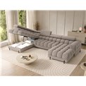 U-shaped sofa Elferaria L, sleeping function, Sola 18, beige, H93x358x202cm