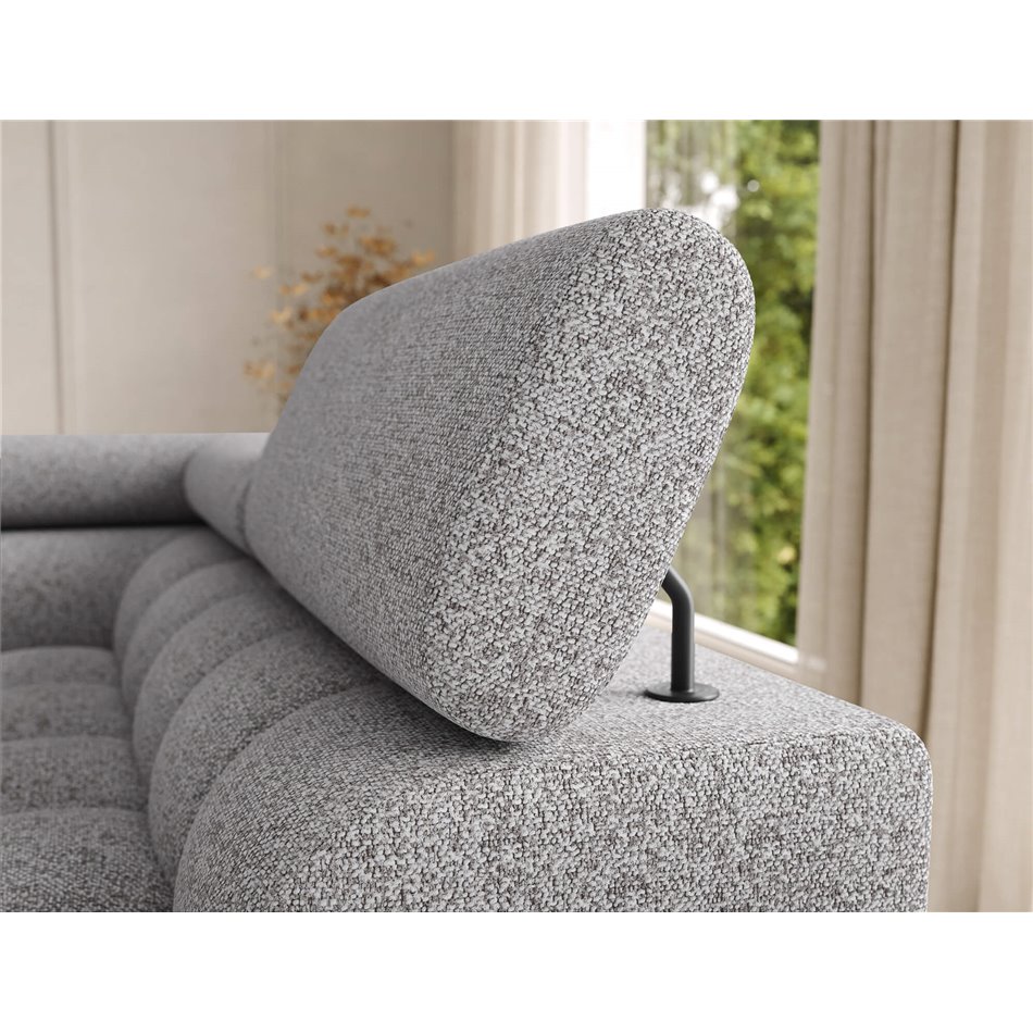 U-shaped sofa Elferaria R, sleeping function, Pellerito 03, grey, H93x358x202cm