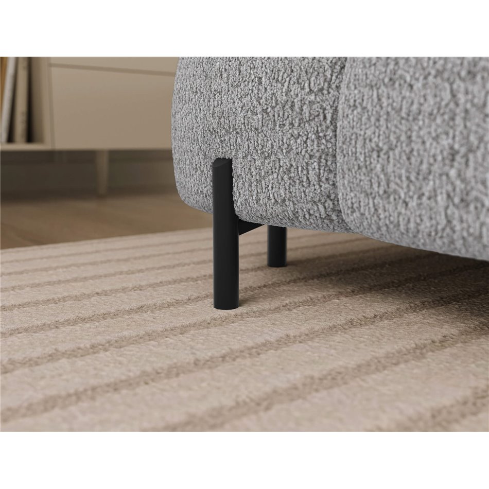 U-shaped sofa Elferaria R, sleeping function, Royal 03, boucle, grey, H93x358x202cm