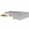 U-shaped sofa Elferaria R, sleeping function, Royal 05, boucle, dark grey, H93x358x202cm