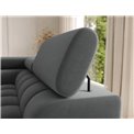 U-shaped sofa Elferaria R, sleeping function, Sola 06, dark grey, H93x358x202cm