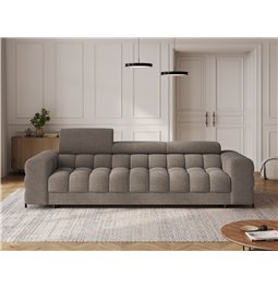 Sofa bed Efestello, sleeping function, Royal 20, boucle, brown, H96x260x100cm