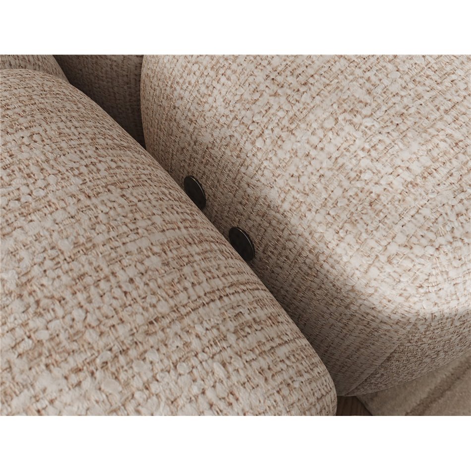 Угловой диван Elevvi L, раздвижной, Bazalt 18, бежевый, H102x260x184cm