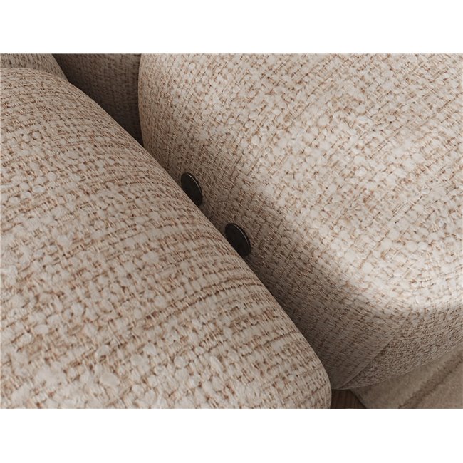 Угловой диван Elevvi L, раздвижной, Bazalt 18, бежевый, H102x260x184cm