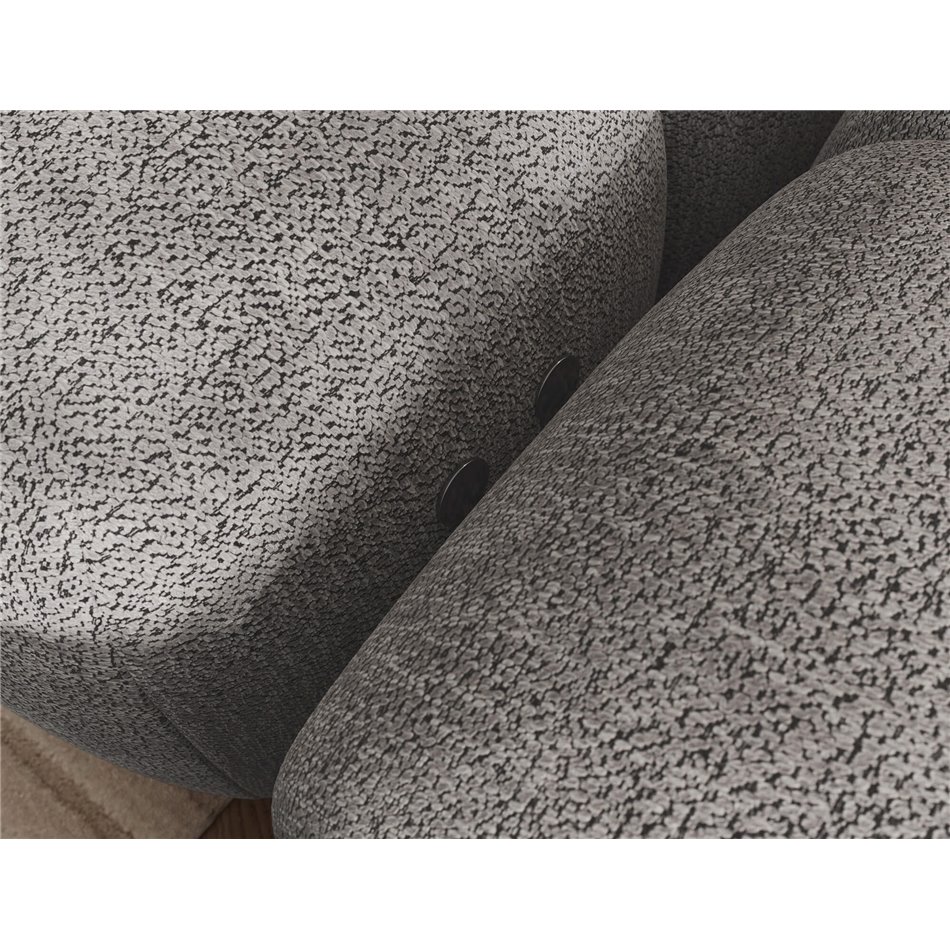 Угловой диван Elevvi R, раздвижной, Coralline 03, серый, H102x260x184cm