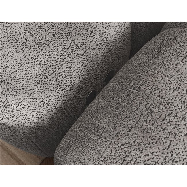 Угловой диван Elevvi R, раздвижной, Coralline 03, серый, H102x260x184cm