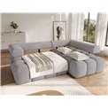 Угловой диван Elevvi R, раздвижной, Paolli 04, серый, H102x260x184cm