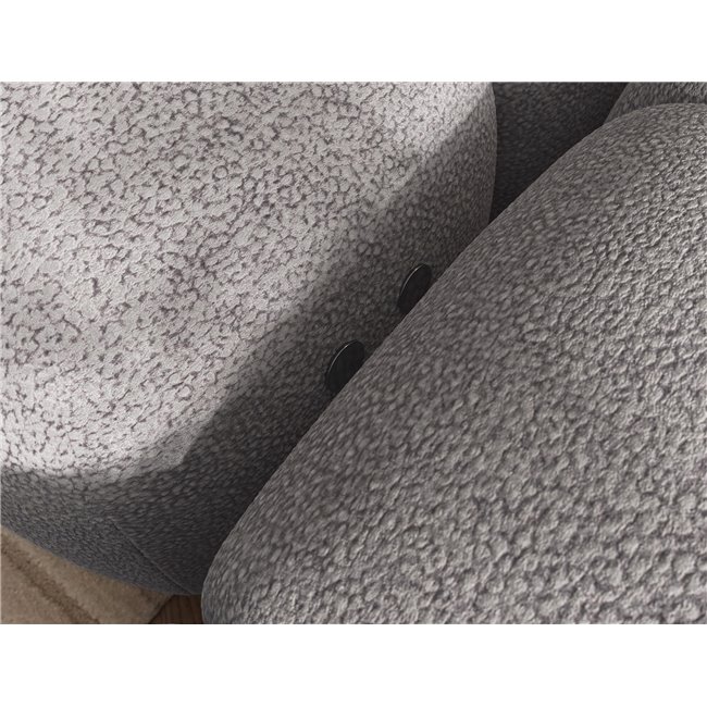 Угловой диван Elevvi R, раздвижной, Paolli 04, серый, H102x260x184cm