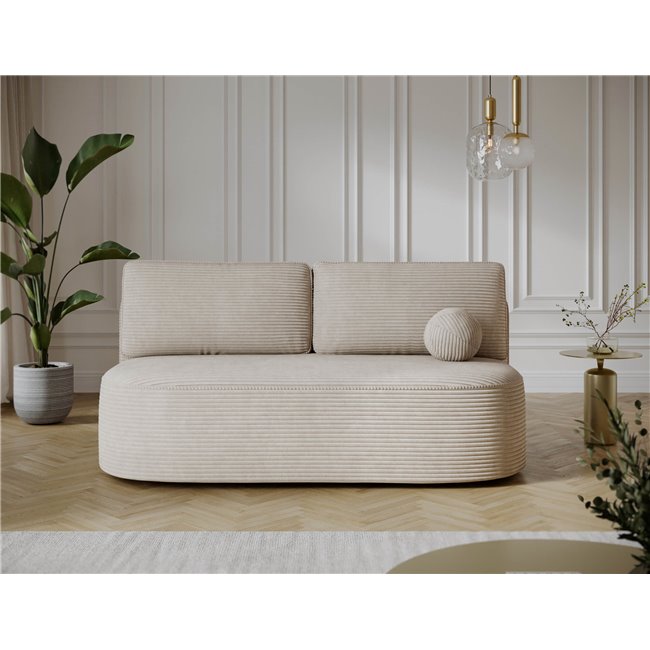 Sofa bed Eliana, sleeping function, Jarell 18, corduroy, beige, H93x193x96cm