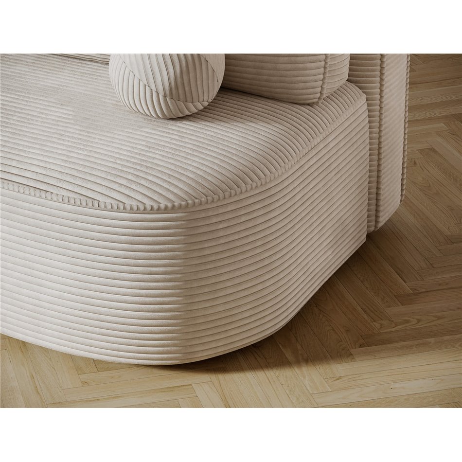 Sofa bed Eliana, sleeping function, Jarell 18, corduroy, beige, H93x193x96cm