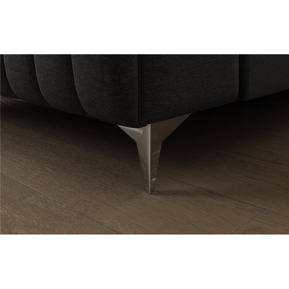 U-shaped sofa Eluis L, sleeping function, Sawana 14, black, H92x347x202cm