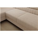 U-shaped sofa Eluis L, sleeping function, Jarell 18, corduroy, beige, H92x347x202cm