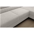 U-shaped sofa Eluis R, sleeping function, Royal 01, boucle, white, H92x347x202cm