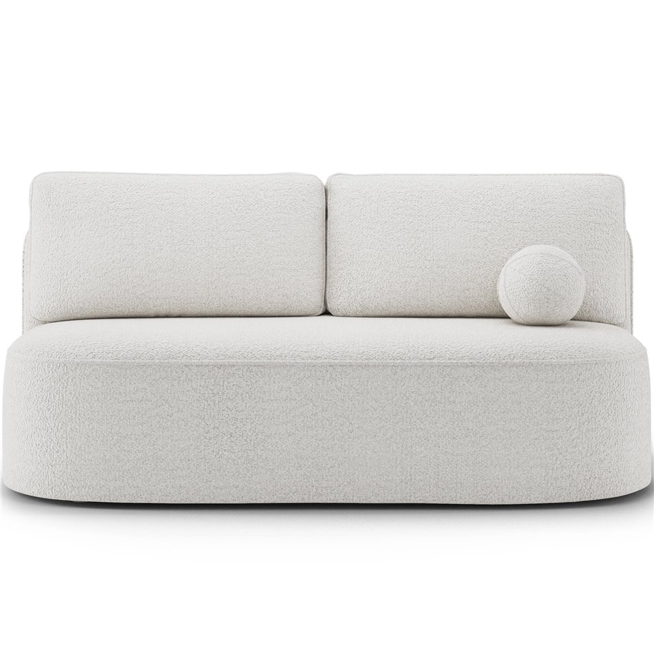 Sofa bed Eliana, sleeping function, Royal 01, boucle, white, H93x193x96cm