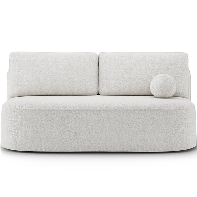 Sofa bed Eliana, sleeping function, Royal 01, boucle, white, H93x193x96cm