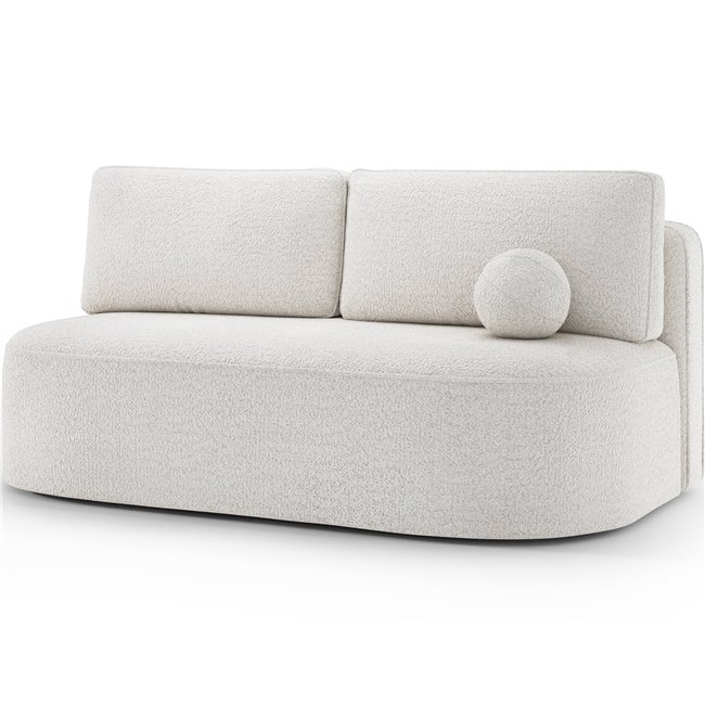 Sofa bed Eliana, sleeping function, Royal 01, boucle, white, H93x193x96cm