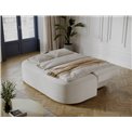 Sofa bed Eliana, sleeping function, Royal 01, boucle, white, H93x193x96cm
