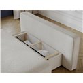 Sofa bed Eliana, sleeping function, Royal 01, boucle, white, H93x193x96cm