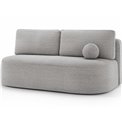 Sofa bed Eliana, sleeping function, Royal 04, boucle, grey, H93x193x96cm