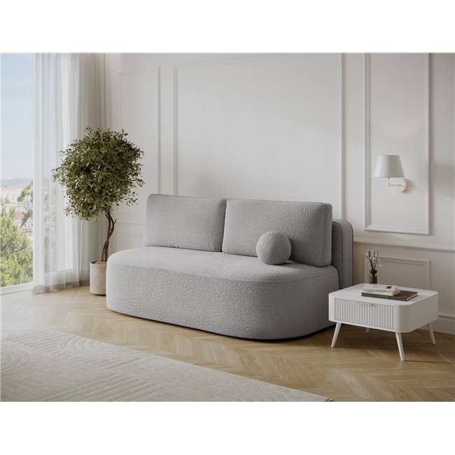 Sofa bed Eliana, sleeping function, Royal 04, boucle, grey, H93x193x96cm