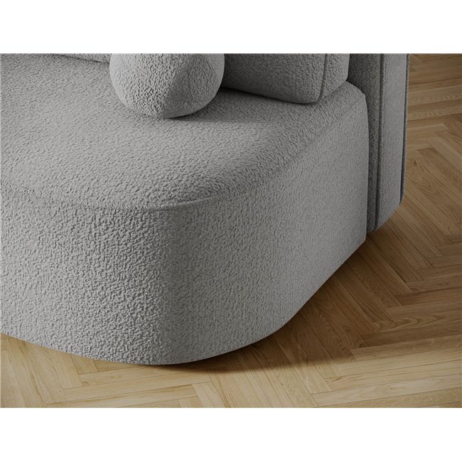 Sofa bed Eliana, sleeping function, Royal 04, boucle, grey, H93x193x96cm