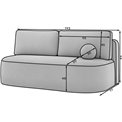 Sofa bed Eliana, sleeping function, Royal 04, boucle, grey, H93x193x96cm