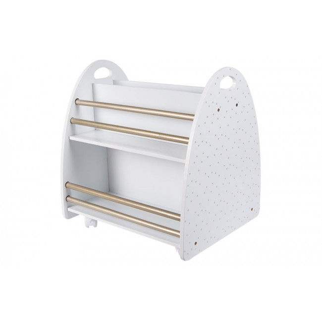 Bookcase with wheels, H50x48x40cm