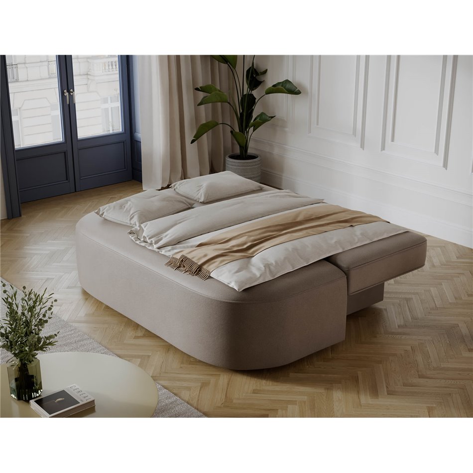 Sofa bed Eliana, sleeping function, Sola 18, beige, H93x193x96cm