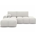 Corner sofa Elittario L, sleeping function, Royal 01, boucle, white, H95x227x170cm