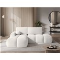 Corner sofa Elittario L, sleeping function, Royal 01, boucle, white, H95x227x170cm