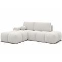 Corner sofa Elittario L, sleeping function, Royal 01, boucle, white, H95x227x170cm