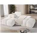 Corner sofa Elittario L, sleeping function, Royal 01, boucle, white, H95x227x170cm
